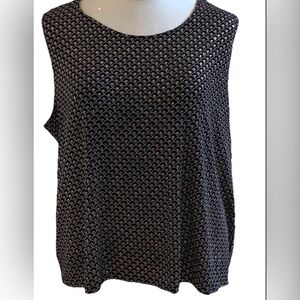 Citiknits Sleeveless Tank Top Plus Size 3X Liquid Travel Knit Acetate Shell